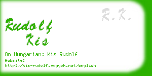 rudolf kis business card
